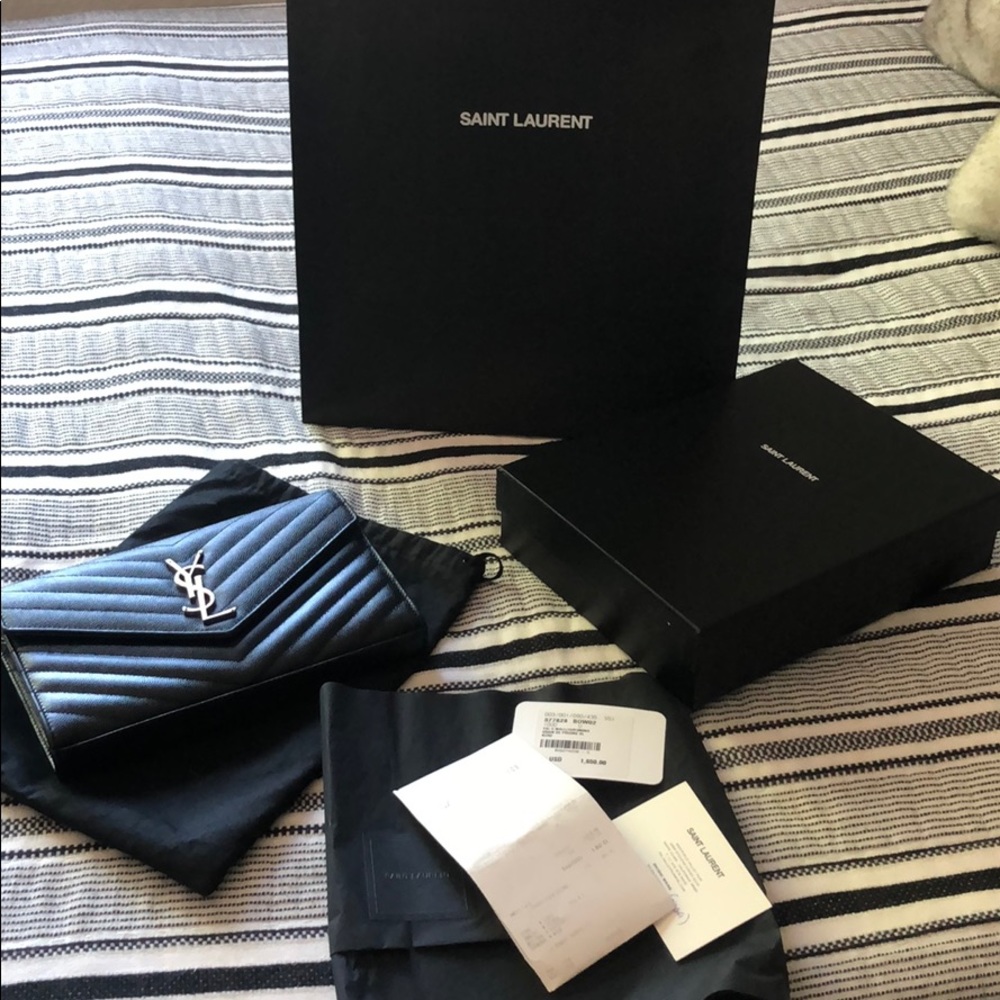 Saint Laurent Monogram Wallet Purse for Sale!